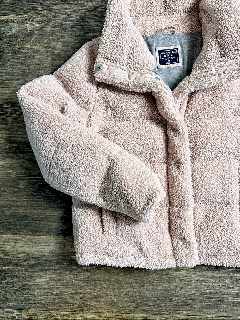 Abercrombie & Fitch Fleece Jacket in Pink Size Medium - Picture 5 of 9